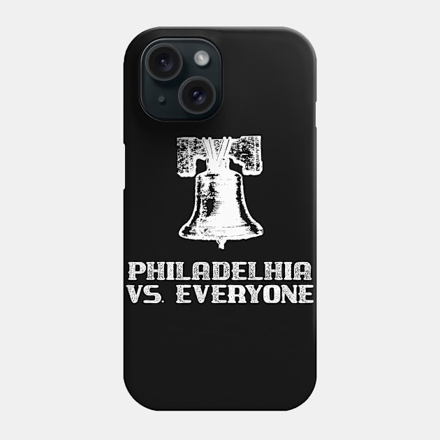 Philadelphia Philly Versus Everyone Liberty Bell Philly Sports Fan Phone Case by StacysCellar