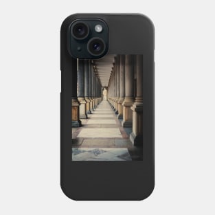 Corridor between many columns Phone Case