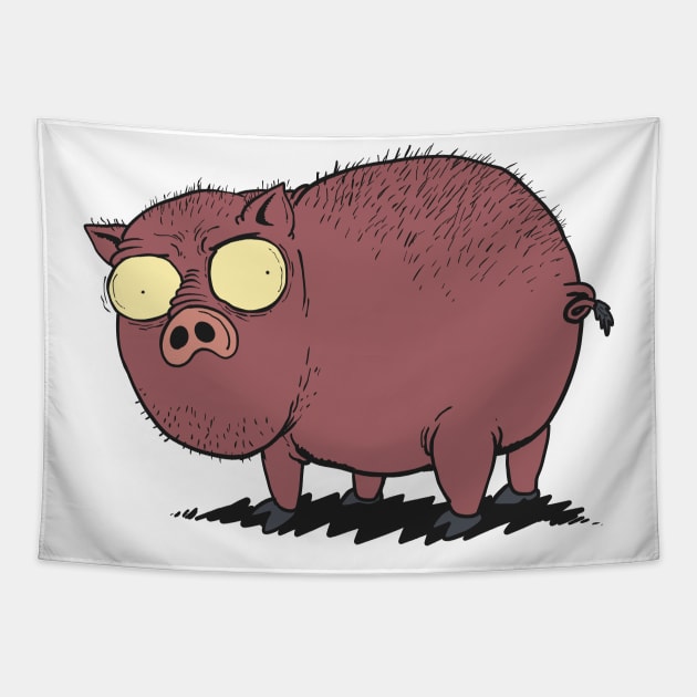 Haunted hog Tapestry by neilkohney