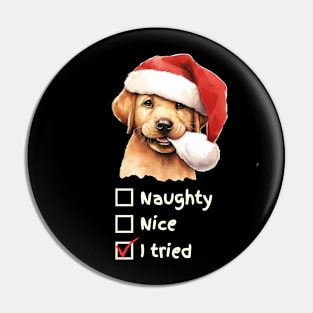 Naughty or Nice Labrador Retriever Pup Pin