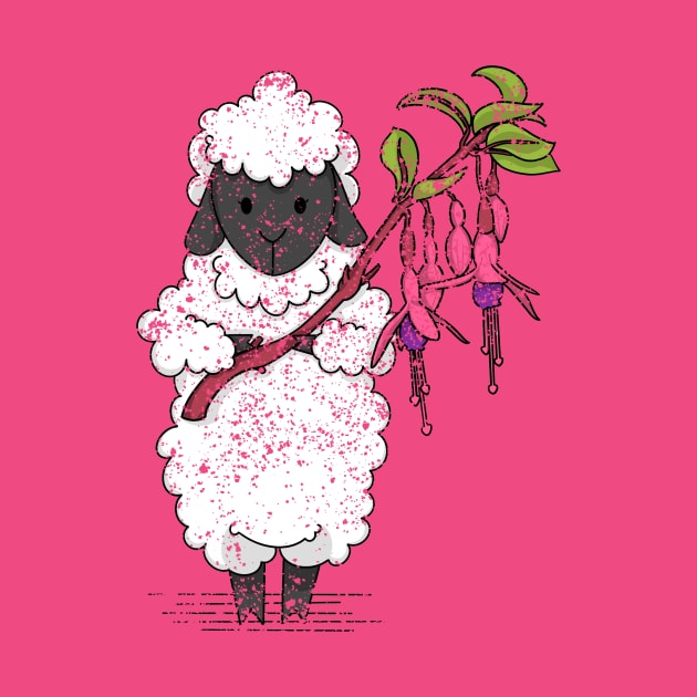 Fuchsia Sheep by Artsy Craft-Dee