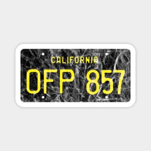 Grunge Herbie License Plate Magnet