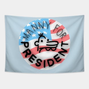 manny for president (usa flag | black quote) Tapestry