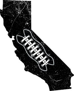 California Football, Retro - Silver Magnet