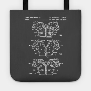 Football Pads Patent - American Football Art - Antique Tote