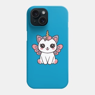 Cute Pink Fairy Cat Unicorn With Wings Phone Case