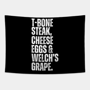 Guest Check - T-Bone Steak, Cheese Eggs, Welch's Grape Tapestry