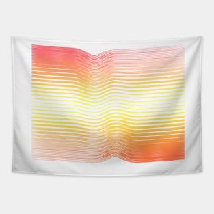 Boho yellow nature paint stripes Tapestry