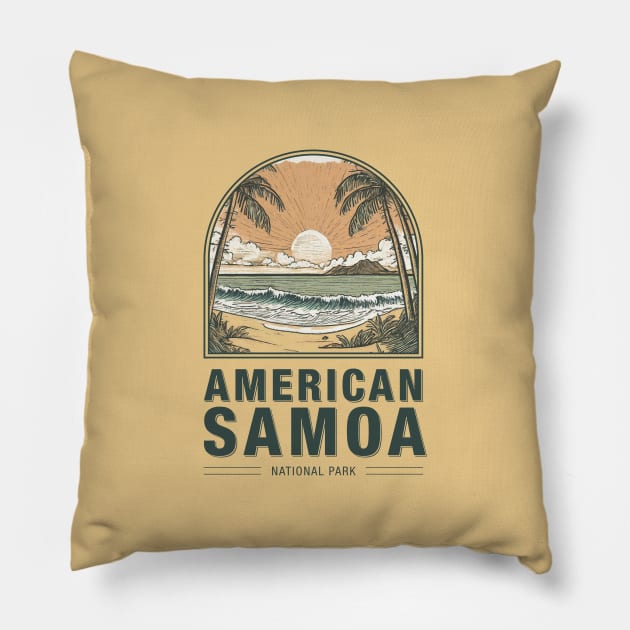 American Samoa National Park Pillow by Curious World