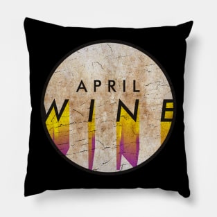 April Wine - VINTAGE YELLOW CIRCLE Pillow