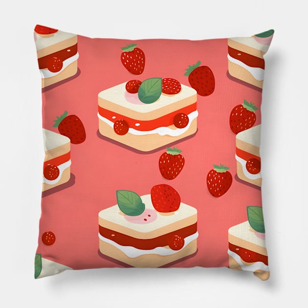 Strawberry shortcake Pillow by StudioThink