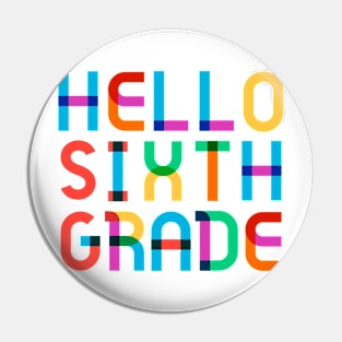 Hello 6th grade back to school Pin