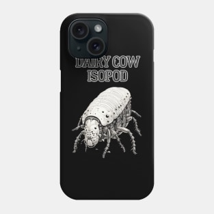 Monochrome Dairy Cow Isopod Bug Design | Intriguing Nature Artwork Phone Case