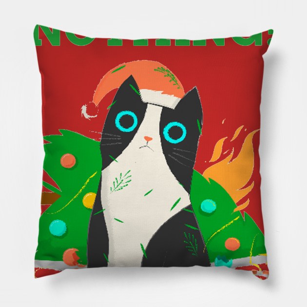 I Regret Nothing Cat Pillow by Philly Drinkers