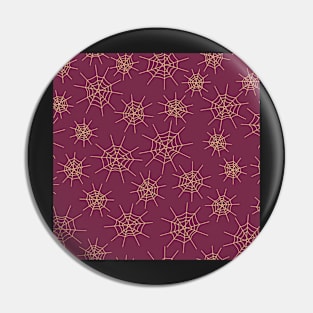 Red wine and cream spider webs Pin