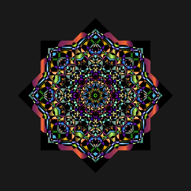 Mandala Geometry Fractal Sacred Yoga Art Mantra Good Vibe by twizzler3b