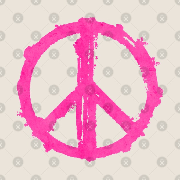 Peace Symbol - Pink by JTEESinc