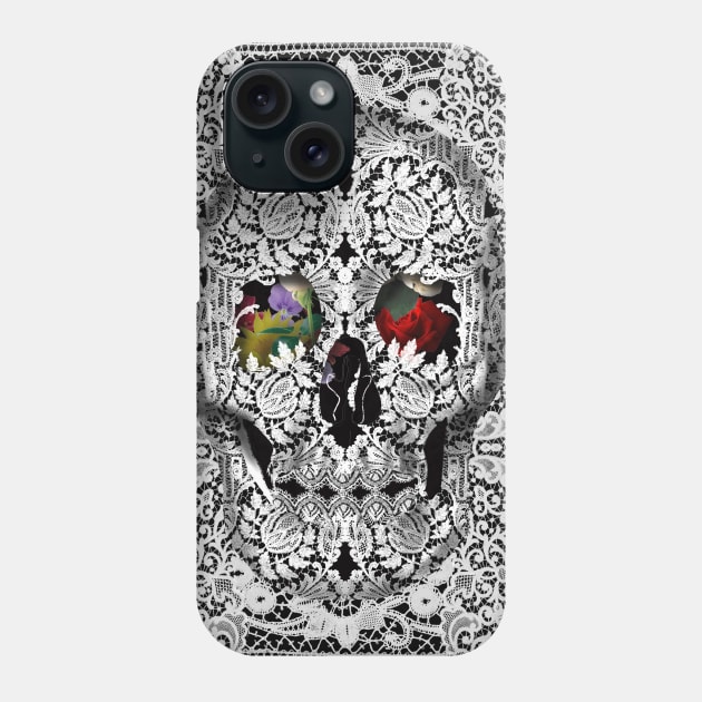 lace skull Phone Case by BekimART