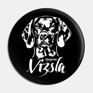 Hungarian Vizsla hunting dog portrait Pin