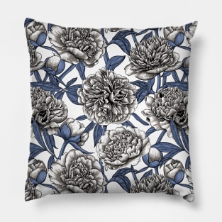 White peony garden Pillow