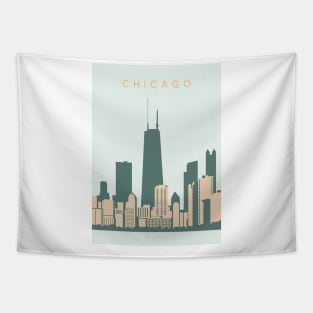 Chicago skyline Tapestry