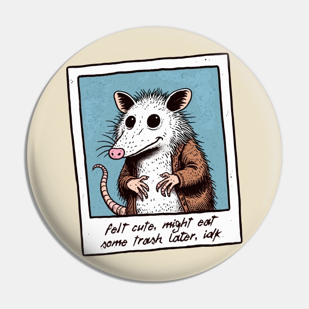 Felt Cute, Might Eat Some Trash Later, idk Pin by DankFutura