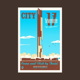 Visit City 17 (blue/brown) T-Shirt