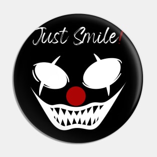 Dark Just Smile Face Pin