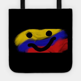 Smile yellow blue red Tote