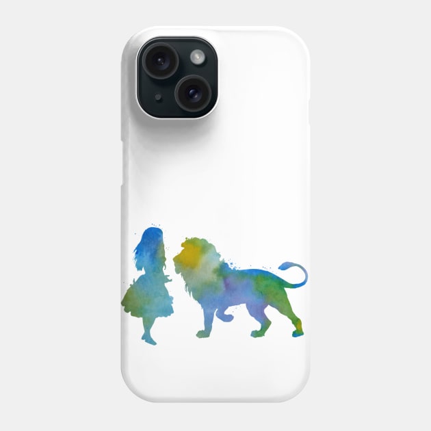 Lion and girl Phone Case by TheJollyMarten