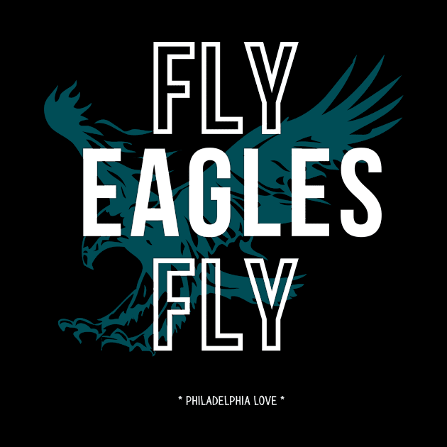 Fly Eagles Fly Vintage Flying Bird by karim-tadlawi