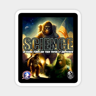 Funny Science Bigfoot Astronaut Space Sasquatch Astronomy Primate Magnet