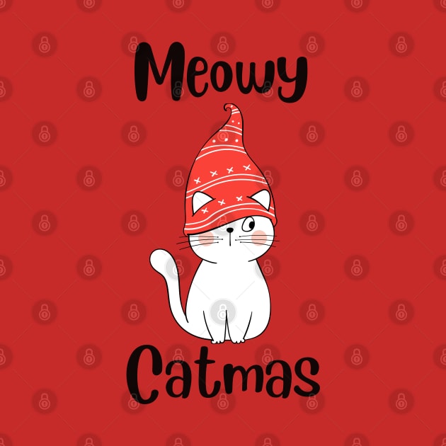 Meowy christmas cat by Creativity Apparel