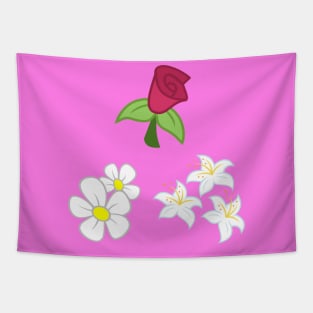 My little Pony - Roseluck + Daisy + Lily (Flower Shop) Cutie Mark Tapestry