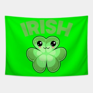 St Patricks Day Irish Kawaii Cute Clover Tapestry