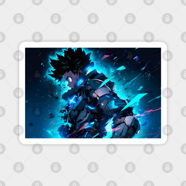 Cyber Boy Super Hero - Anime Wallpaper Magnet by KAIGAME Art