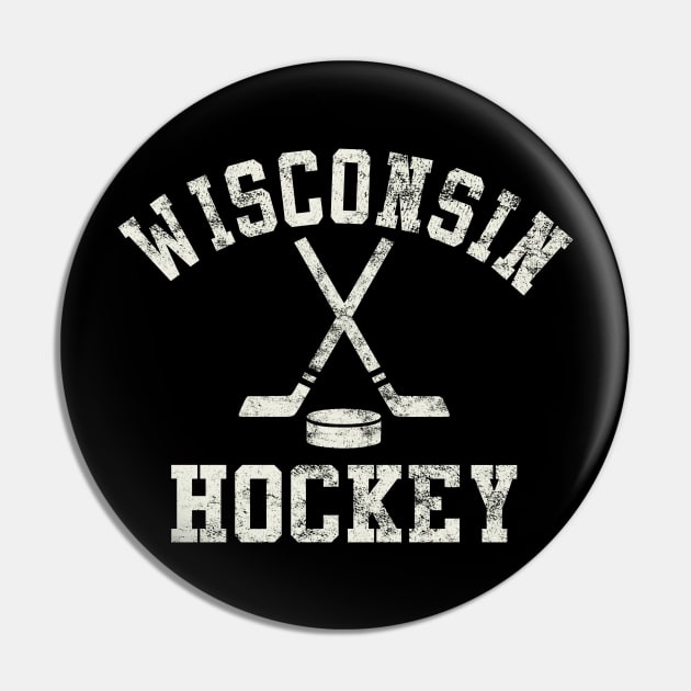 Vintage Wisconsin Hockey Pin by tropicalteesshop