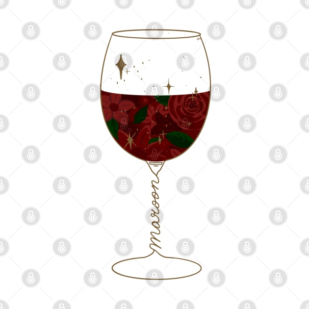 Maroon Wine Glass by CMORRISON12345