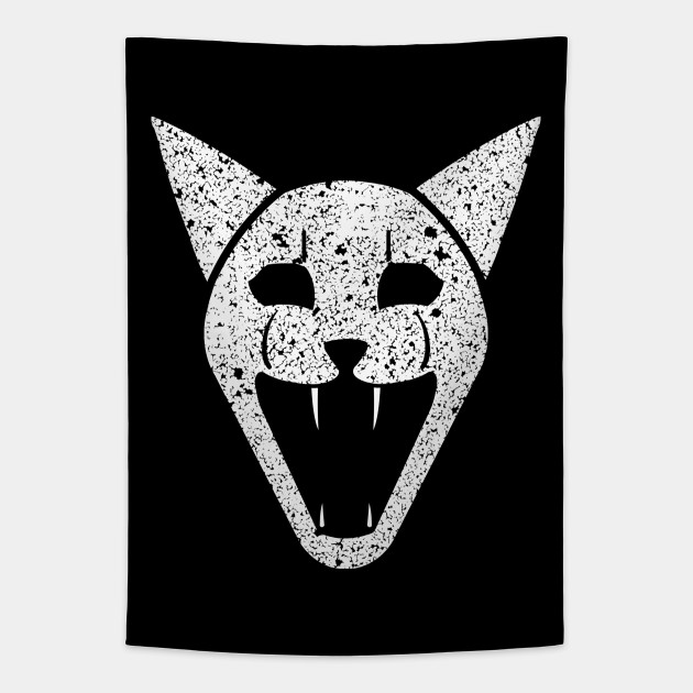 Professor Jiggly Is Loose In The Cat Room Scary Cat Meme Tapestry Teepublic