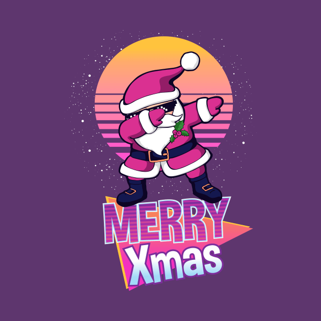 Cool 80s Dabbing Santa Dab Santa Funny  Christmas Gift by zeno27