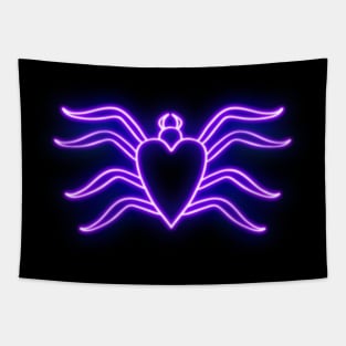 Neon Spider Tapestry