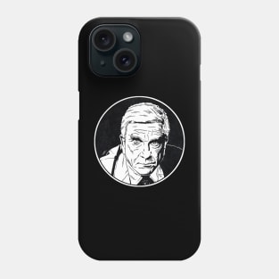 FRANK DREBIN - The Naked Gun (Circle Black and White) Phone Case