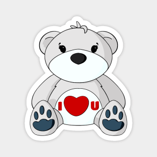 I Love You Teddy Bear Magnet