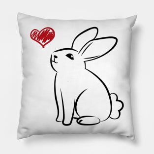 Bunny Rabbit in love Pillow