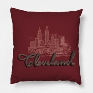 Cleveland Skyline Pillow