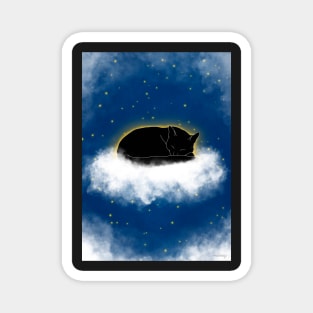 Stars In Heaven Black Cat Magnet