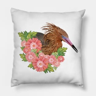 Reddish Egret Pillow