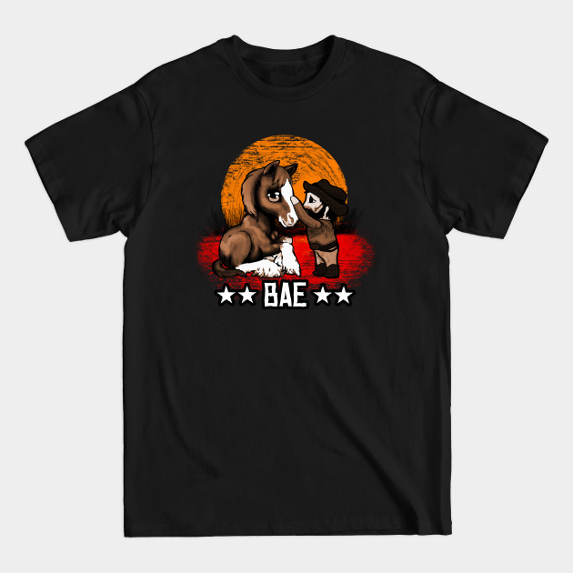 Discover Red Horse Sunset T-Shirt - BAE Level4 Chibi Cowboy - Red Dead Redemption 2 - T-Shirt