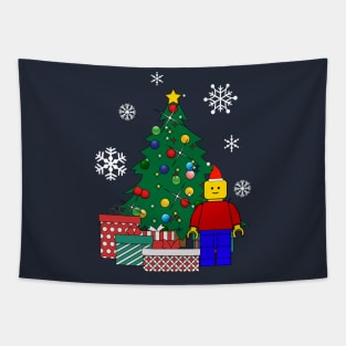 Lego Man Around The Christmas Tree Tapestry