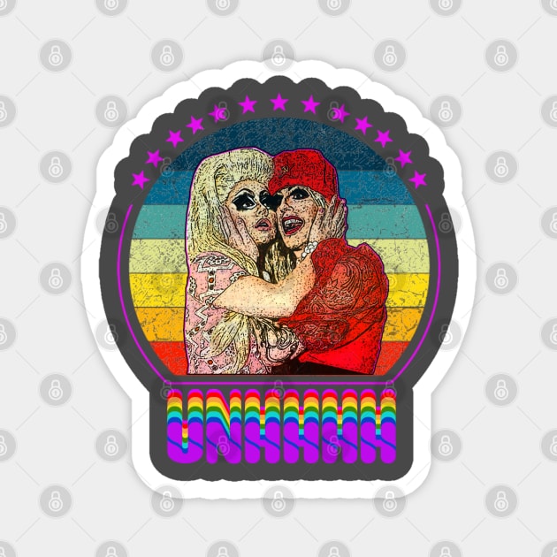 Retro Trixie and Katya 80s Magnet by kiwodesign